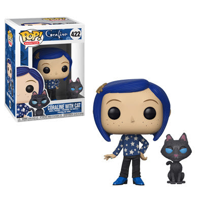 Coraline Pop! Vinyl Figure with Cat - Funko Pop! Movie Collectible [422] - Perfect for Anime Fans, Home Decor & Gift Giving