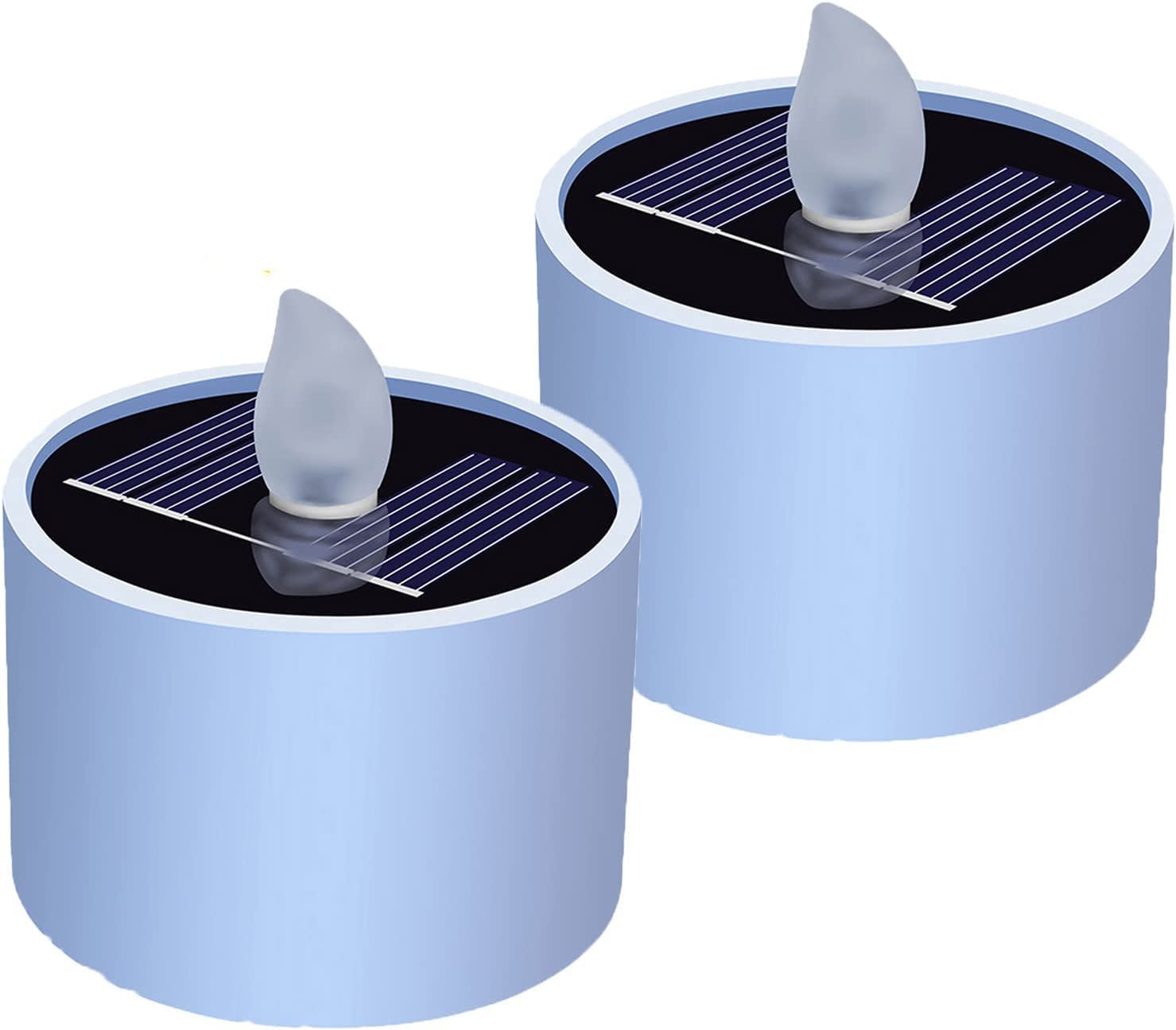 Solar Powered Candles - 2/4/6/8/10 Pack Waterproof Flameless LED Tea Lights with Flickering Warm White Glow - Perfect for Outdoor Patio, Garden, Yard, Wedding & Festival Decorations