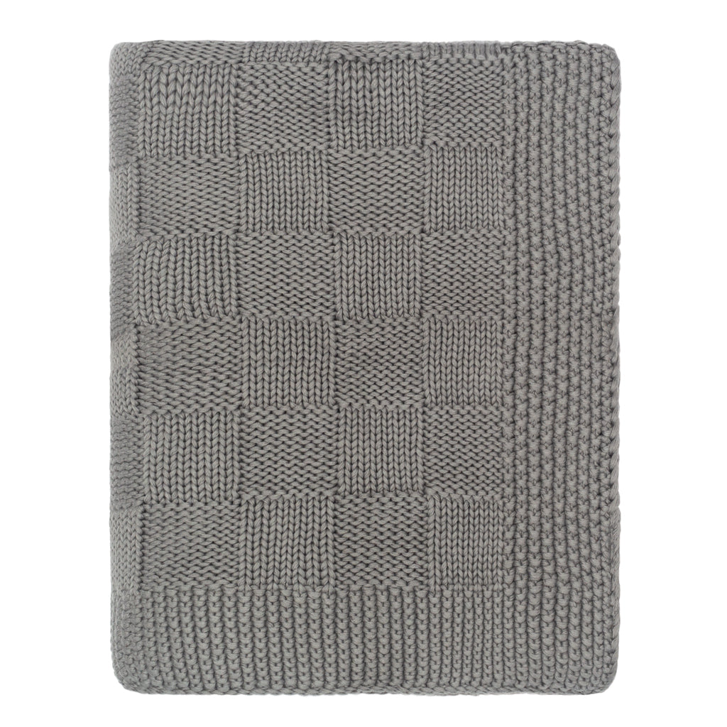 Grey Checkered Box Throw Blanket - Soft & Cozy Plaid Fleece Throw for Couch, Bed, Sofa - Perfect for Winter, Home Decor, and Gifts