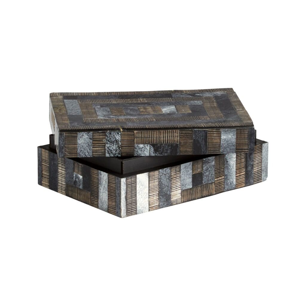 Cyan Design 11146 Southampton Small Gray Decorative Container - Perfect for Home Decor, Office Organization & Gift Giving