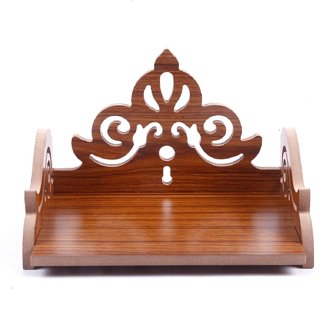 Handcrafted Wooden Plywood Mandir Pooja Room Temple - Elegant Home & Office Wall Hanging Decor (Brown, X-Large) for Meditation, Prayer & Spiritual Spaces - Model BTS003
