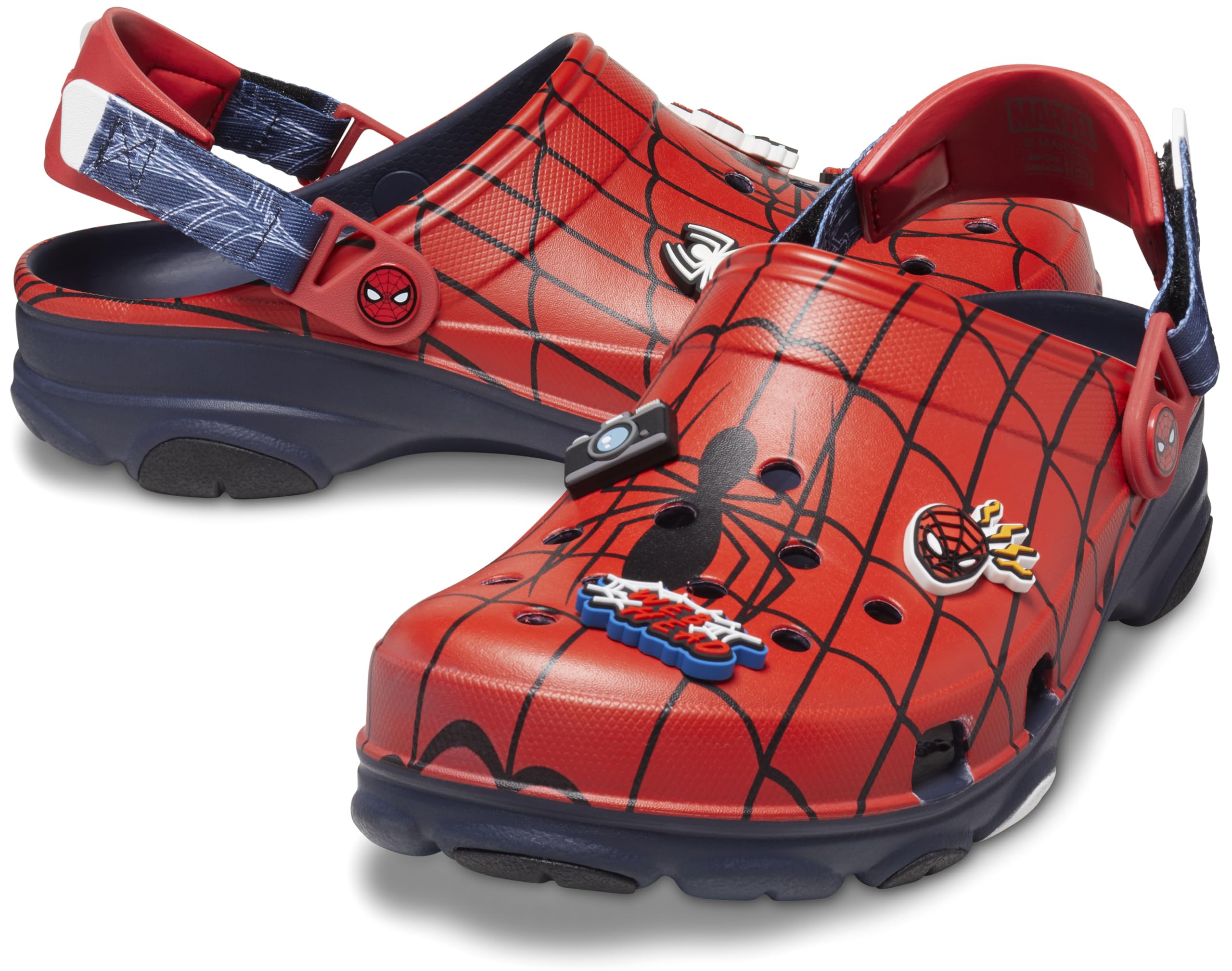 Crocs Unisex-Adult Marvel Superhero Clogs | Spiderman, Black Panther & Captain America Design | Comfortable Slip-On Shoes for Men & Women | Perfect for Cosplay, Casual Wear & Indoor/Outdoor Use