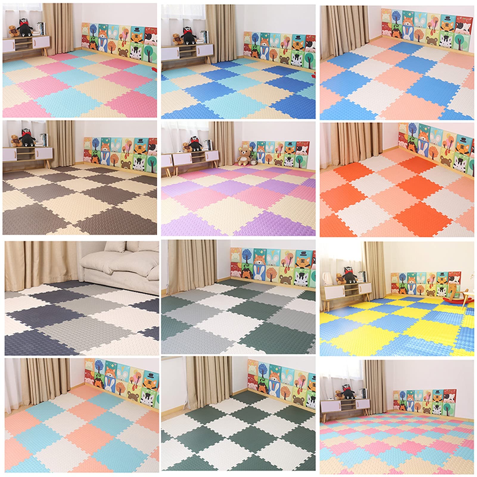 Soft EVA Puzzle Play Mat for Kids - Non-Toxic Interlocking Foam Floor Tiles | Safe Baby Crawling Mat & Toddler Playroom Flooring | Perfect for Nursery, Daycare, Home Gym & Play Areas