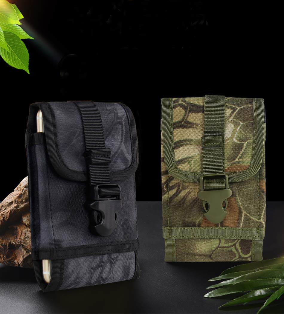 Aoutacc Tactical Molle Phone Pouch - 1000D Nylon Waist Phone Holder Holster Bag for iPhone 6/7/8 Plus & Samsung Galaxy (4.7