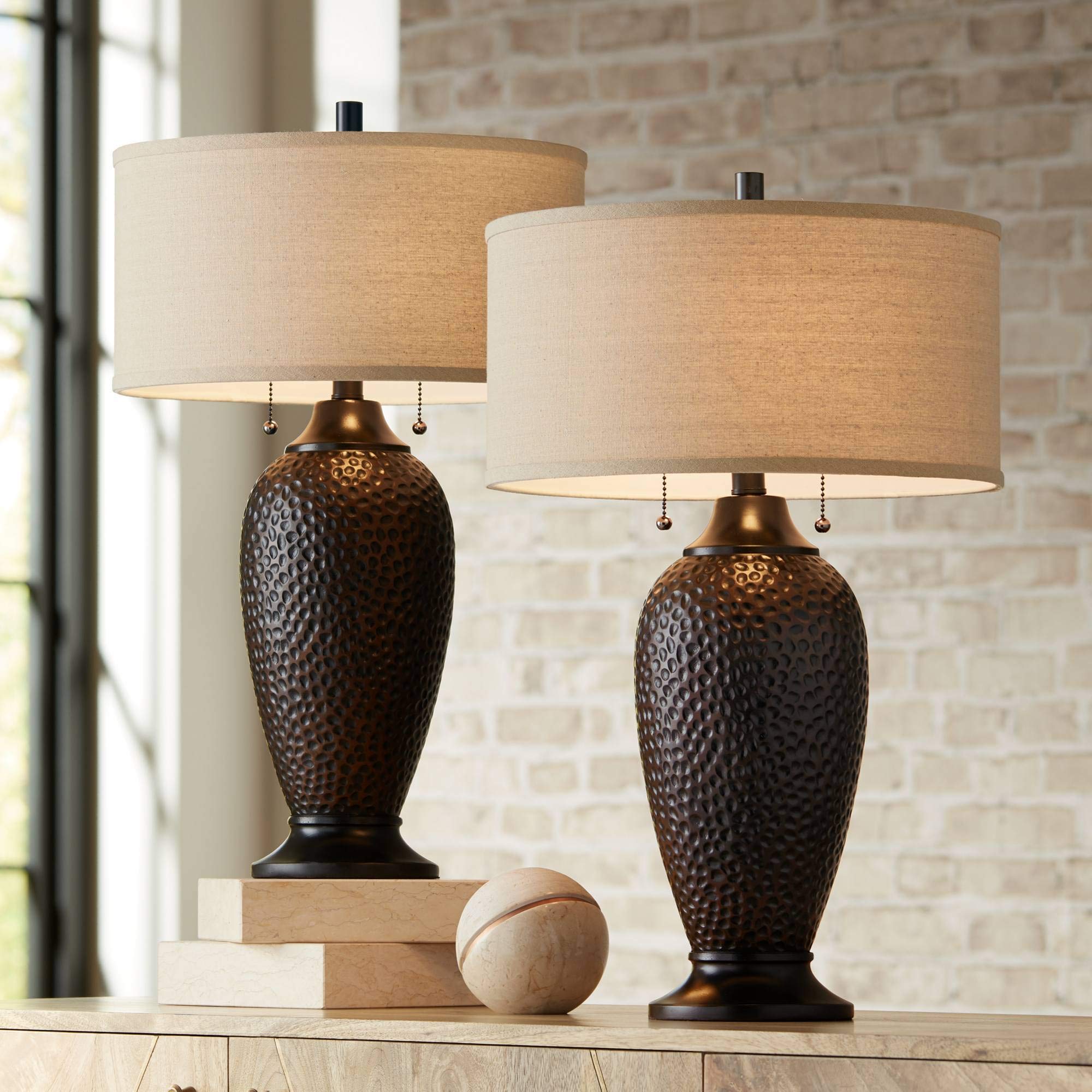 360 Lighting Cody Modern Industrial Rustic Table Lamps - Set of 2, 26