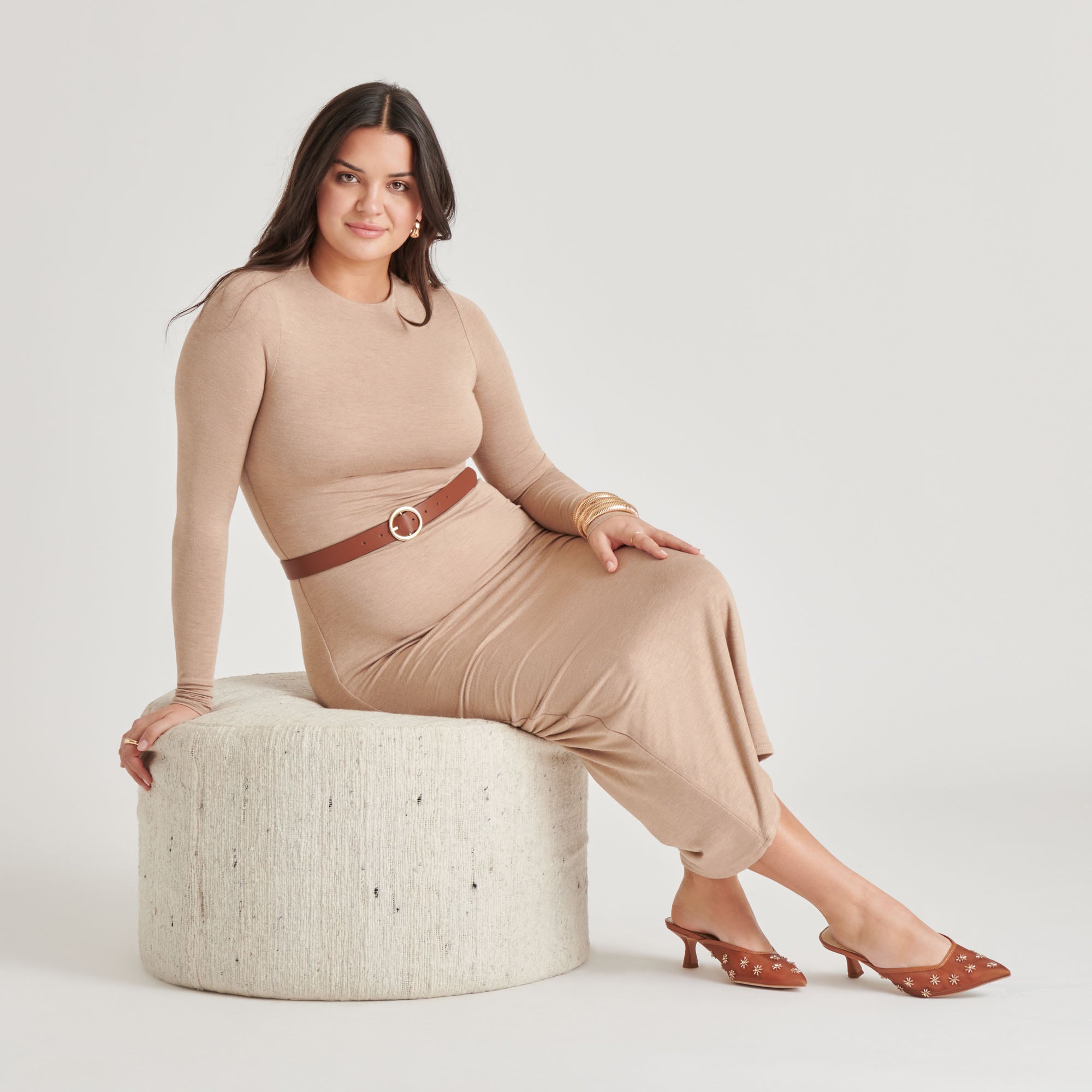 CLARA WIDE HEELS SADDLE MESH - Comfortable Women's Chunky Heel Sandals for Summer, Beach, and Casual Outfits