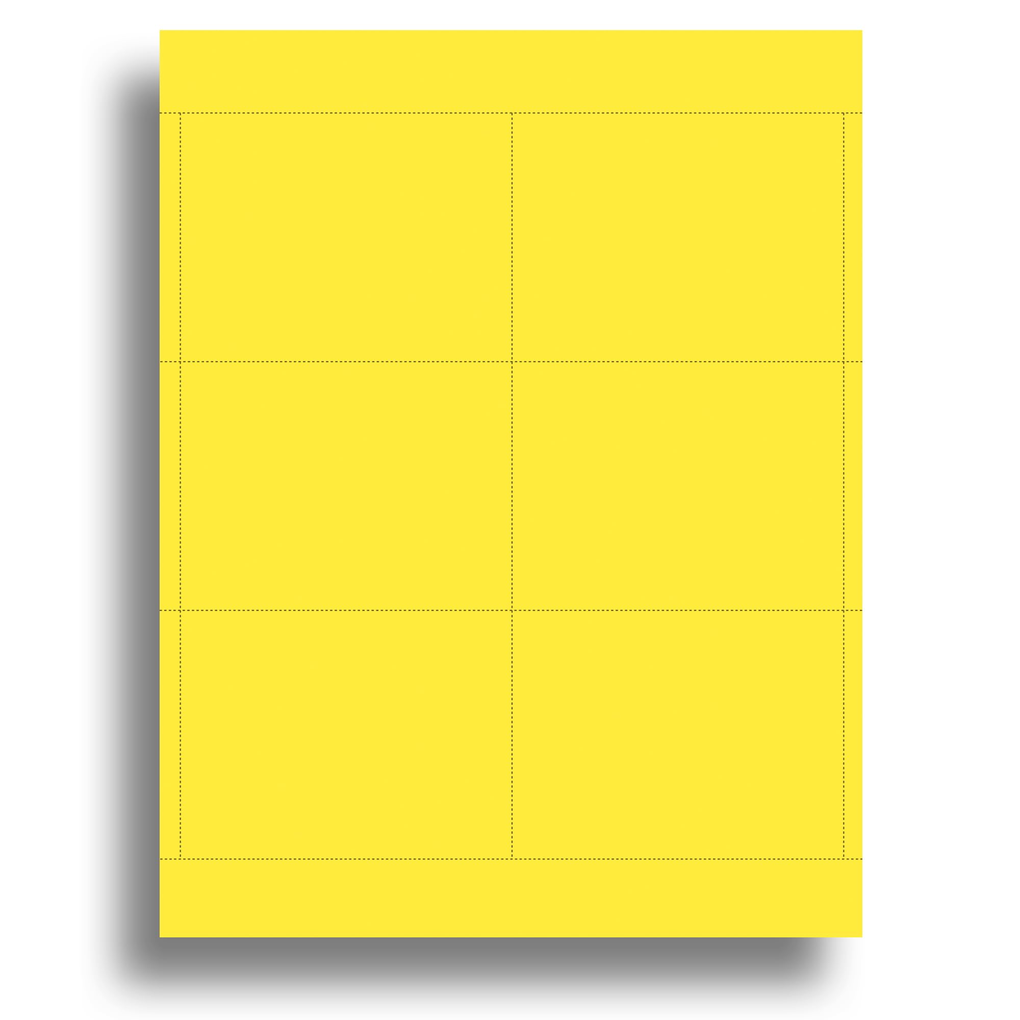 65lb Bright Yellow 3x4 Name Badge Inserts - 6 per Sheet - High Visibility Printable Name Tag Cardstock for Inkjet & Laser Printers (25 Sheets/150 Inserts) - Perfect for Conferences, Events, Meetings & Office Identification