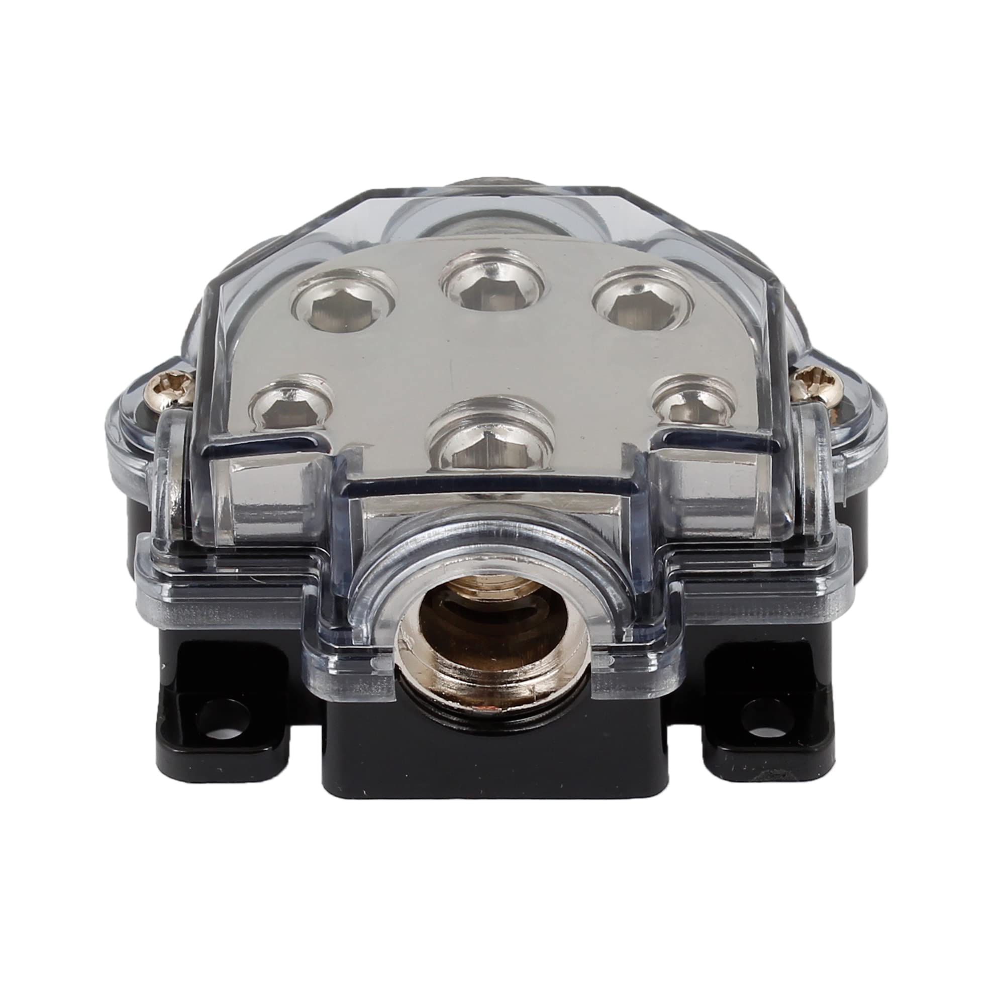 uxcell 1 in 5 Out AGU Fuse Holder Distribution Block - Black for Car Audio System, Marine Boat, RV & 12V Electrical Applications