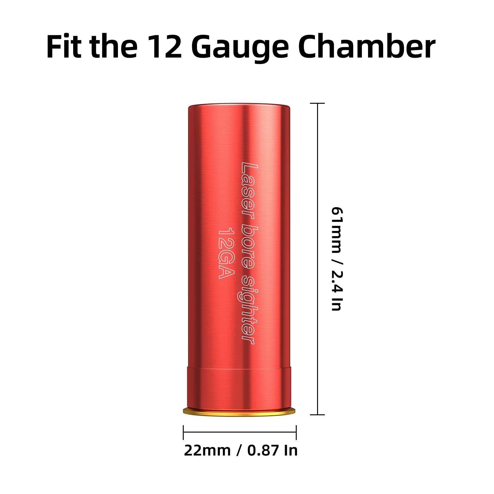 EZshoot Laser Bore Sight for 12 Gauge - Red Dot Boresighter with 2 Sets of Batteries - Perfect for Rifle & Shotgun Sight Alignment at Home or Range