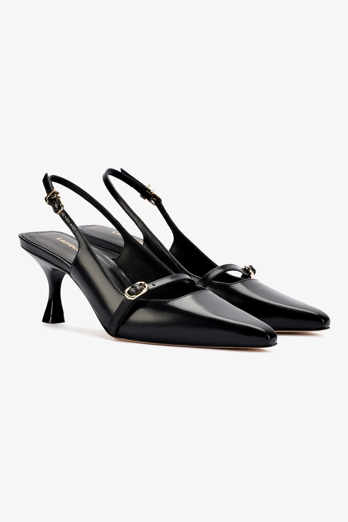Black Leather Ines Pump - Stylish Women's Dress Shoes for Work, Office & Formal Events | Comfortable Heels for Wedding, Party & Evening Wear