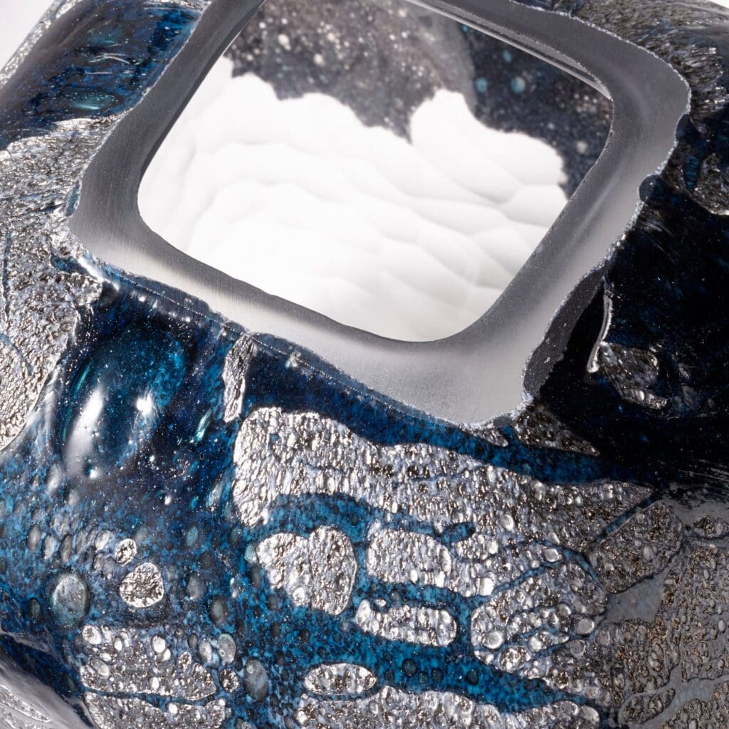 Cyan Design 10900 Bosco Vase - Handcrafted Blue and White Ceramic Vase for Home Decor, Perfect for Flowers, Centerpieces, and Living Room or Bedroom Accents