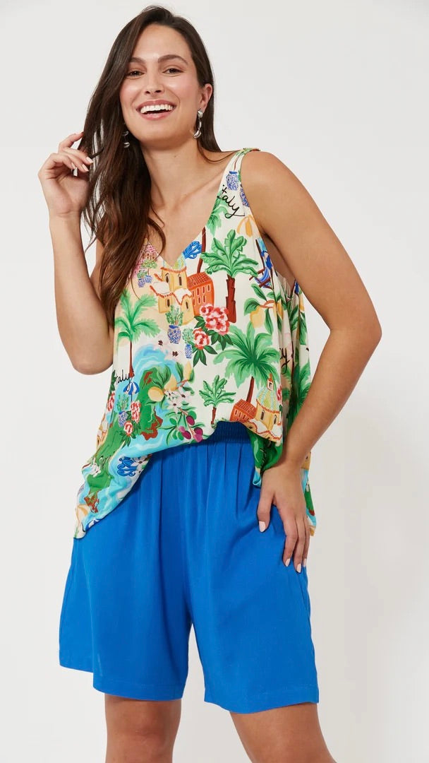 Isola Tank Capri - Women's Flowy Casual T-Shirt for Summer, Beach & Vacation Outfits | Lightweight & Comfortable