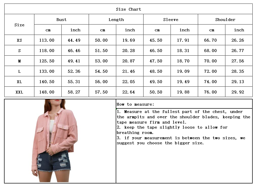 Women's Fall Cropped Waffle Knit Shacket Jacket - Button Down Shirt Tops for Casual Outfits & Layering | Cozy Autumn Fashion for Work, Dates & Weekend Outings
