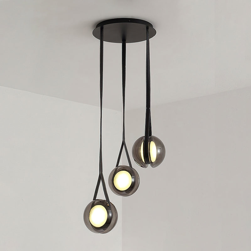 Modern Blackhole Glass Pendant Light Fixture - Elegant Ceiling Lighting for Dining Room, Kitchen Island & Bedroom Decor