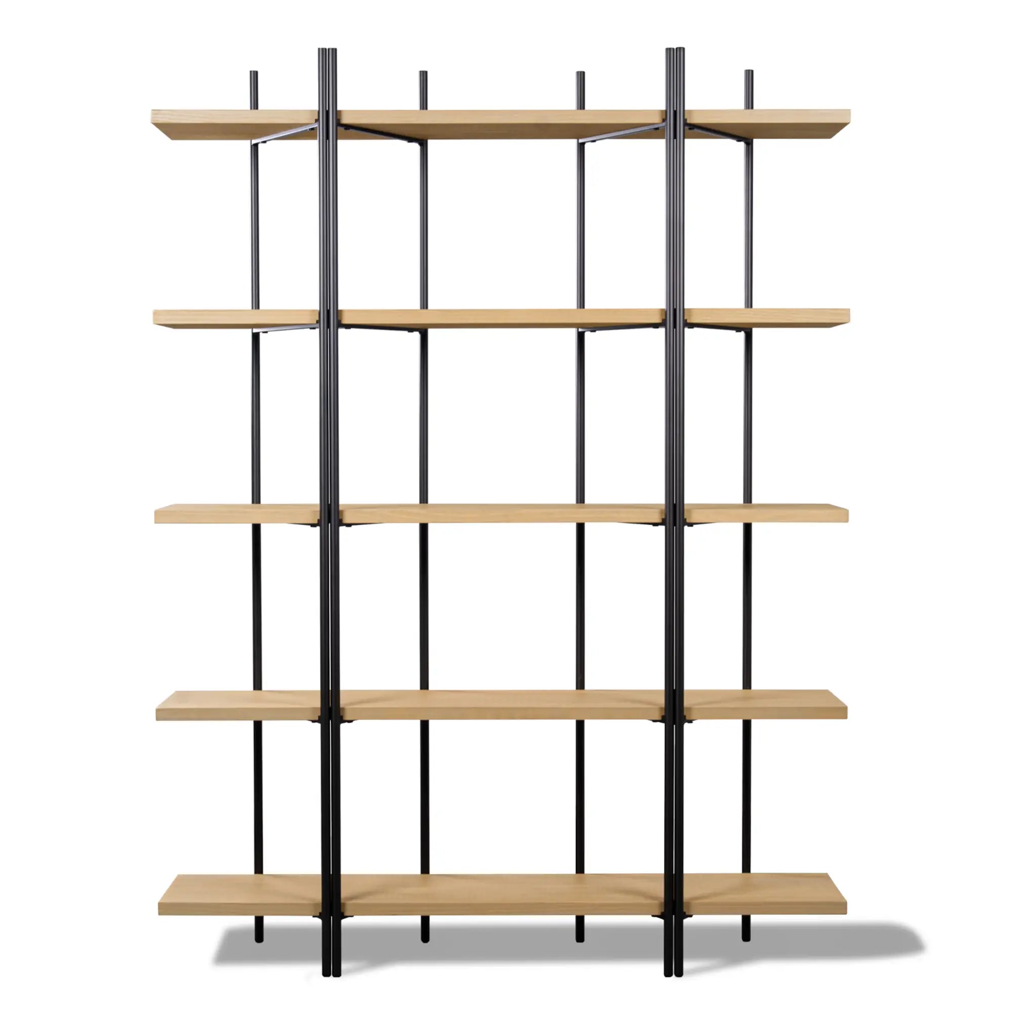 Modern Cascais 53 Bookcase - 5-Tier Wooden Bookshelf for Home & Office - Stylish Storage Solution for Books, Decor & Essentials | Perfect for Living Room, Bedroom & Study Organization