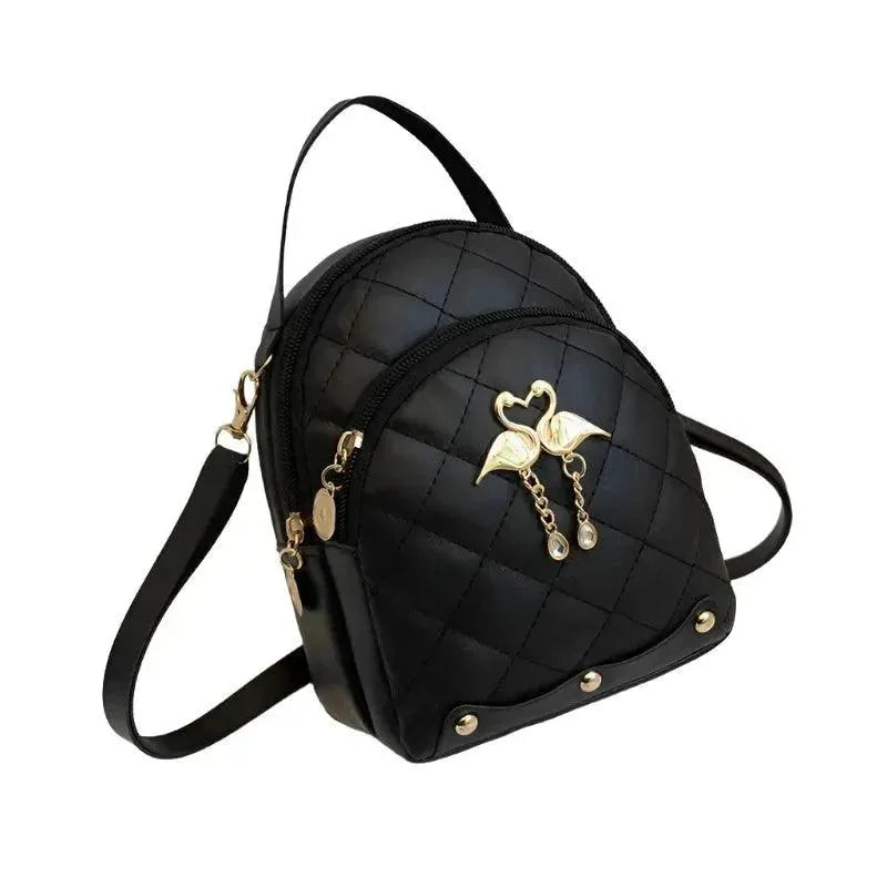 Stylish Ins Swan Embroidery Backpack for Women - Trendy Fashion School Bag for College, Travel & Daily Use
