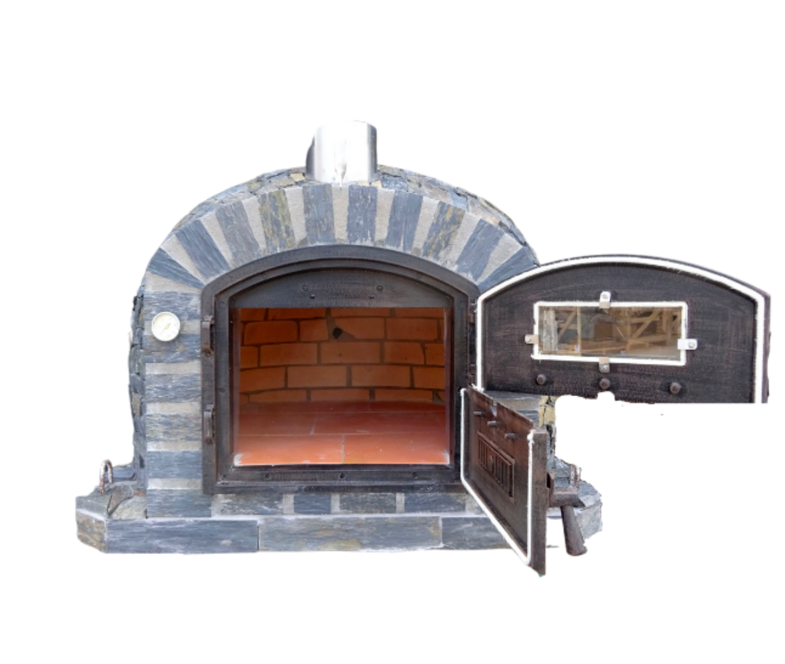 Premium LISBOA STONE FINISH Outdoor Pizza Oven - Authentic Wood Fired Brick Oven for Backyard, Patio & Garden - Perfect for Homemade Pizza, Bread & Italian Cooking