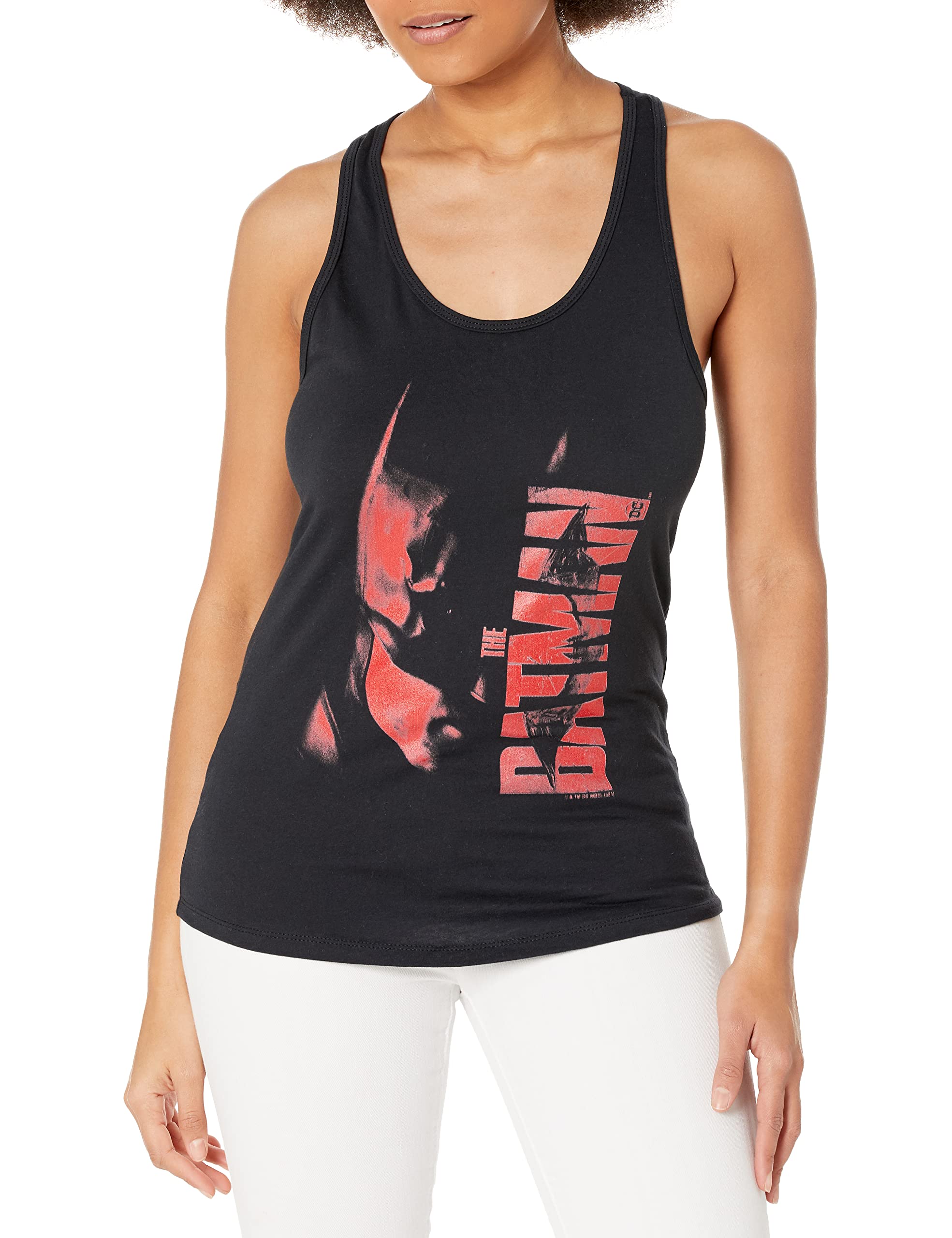 Warner Bros. The Batman Women's Racerback Tank Top - Black XX-Large - Fast Fashion Graphic Tee for Superhero Fans | Perfect for Cosplay, Comic Con & Casual Wear