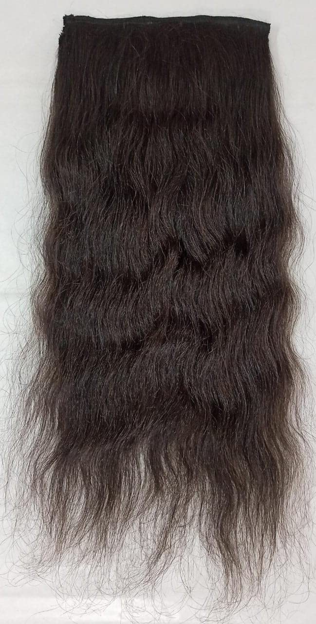 Clip In Hair Extensions 22 Inch Black - 100% Natural Human Hair for Instant Length & Volume | Perfect for Parties, Weddings & Daily Styling | Easy Clip-In Installation by A.L.KISHORE'S