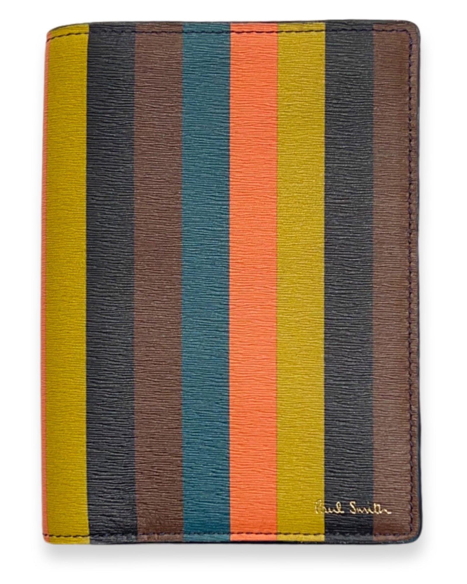 Paul Smith Big Stripe Passport Wallet - Slim RFID Blocking Travel Wallet for Men & Women - Perfect for Airports, Business Trips & International Travel (Black)