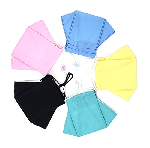 3-Layer Cotton Face Mask with Filter Pocket & Nose Wire - Reusable, Washable for Adults, Teens, Women & Men (Origami Style) - 1 PC Blue - Perfect for Daily Commute, Travel & Public Safety