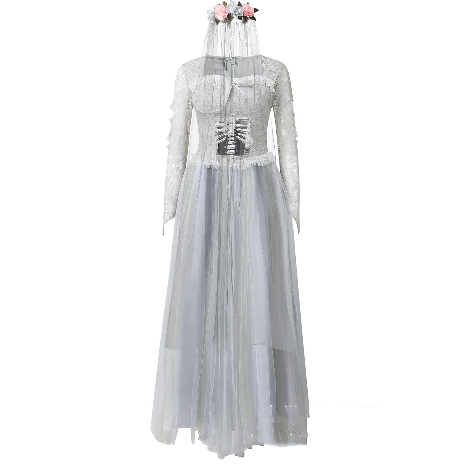Scary Halloween Costume Horror Dress Phantom - Spooky Outfit for Halloween Parties & Cosplay