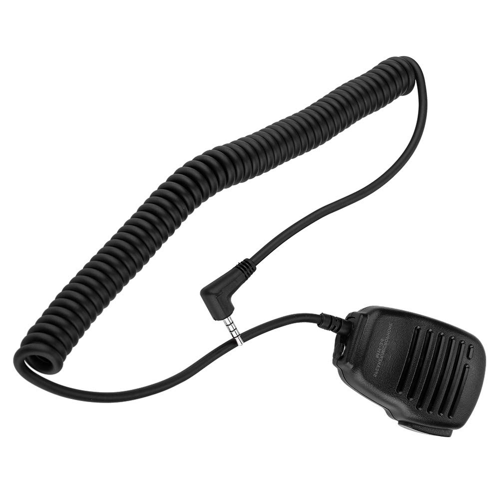 Talkie Speaker Microphone with 3.5mm Headphone Jack - Handheld Shoulder 2 Way Radio External Speaker Mic with PTT for YAESU/Vertex - Perfect for Amateur Radio, Outdoor Adventures & Emergency Communication