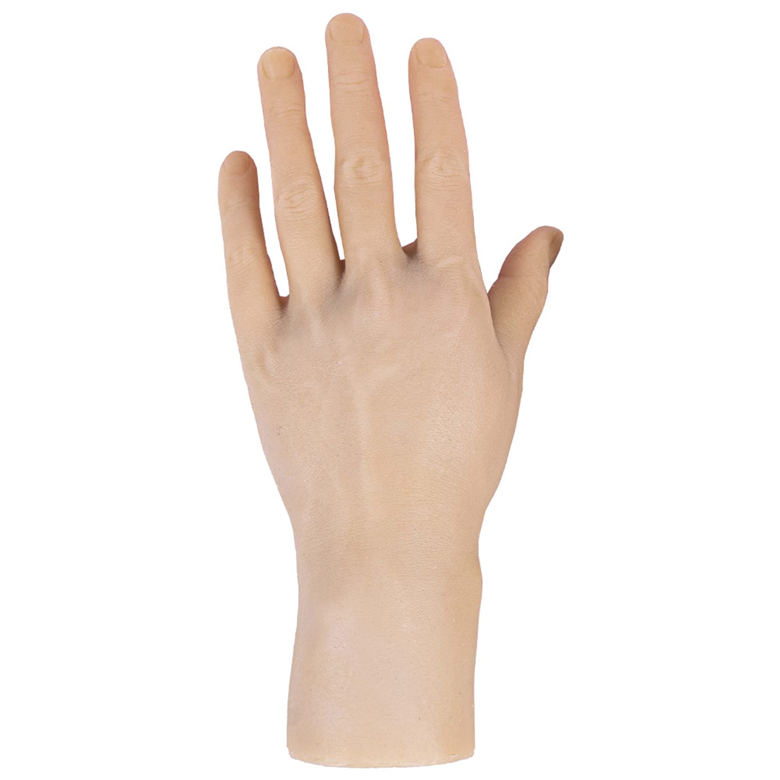 Professional Silicone Male Fake Hand Model - Left Hand for Tattoo Practice, Photography Props & Display - Realistic Simulation Hand for Beginners & Artists - Perfect for Tattoo Training, Product Photography & Art Displays