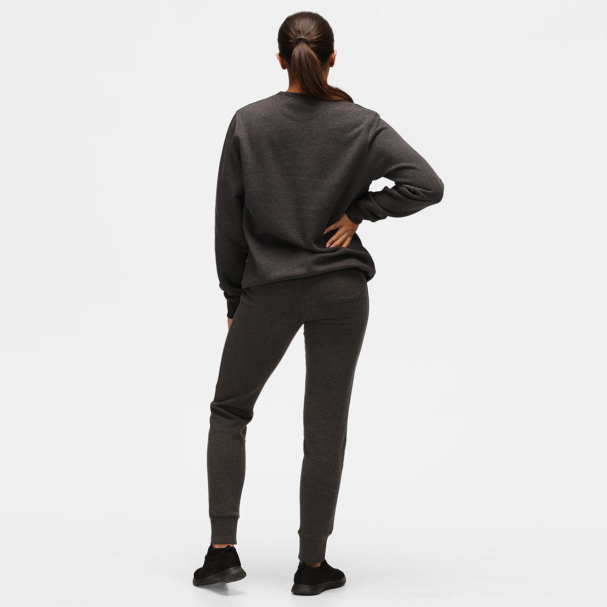 Premium Charcoal Athleisure Sweatshirt for Men & Women - Soft Cotton Blend Hoodie for Gym, Yoga & Casual Wear - Trendy Streetwear Pullover for Workouts & Lounge