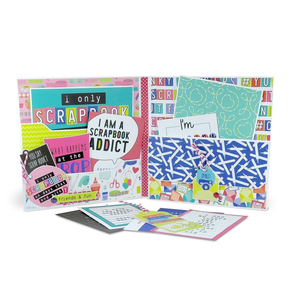 Photoplay Paper PhotoPlay Maker Series 6x6 Inch White Scrapbooking Folio - Perfect for DIY Albums, Card Making & Memory Keeping