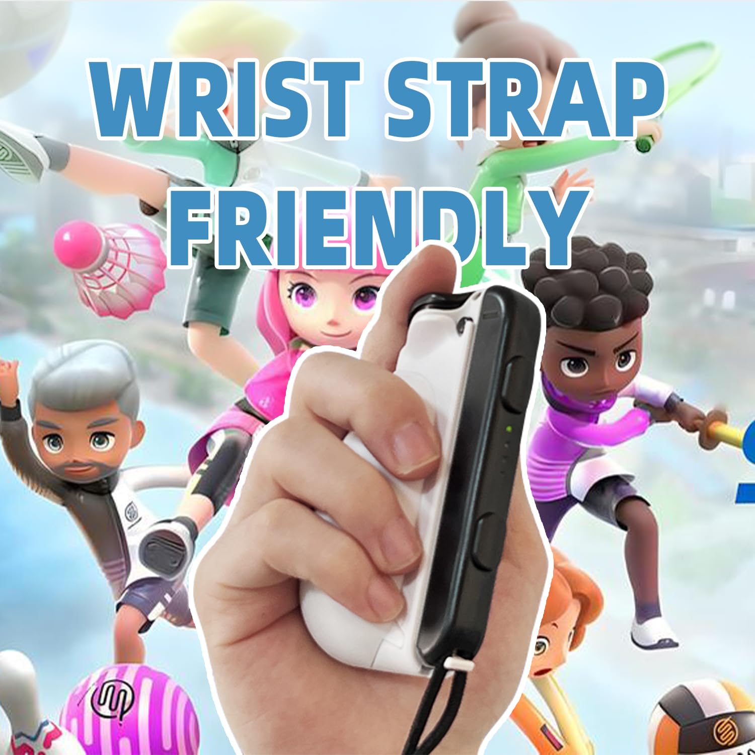 Ergonomic Joy-Con Grip for Nintendo Switch & Switch OLED - Anti-Slip Texture for Firm Hold, Wrist Strap Compatible - Perfect for Gaming Comfort & Long Play Sessions