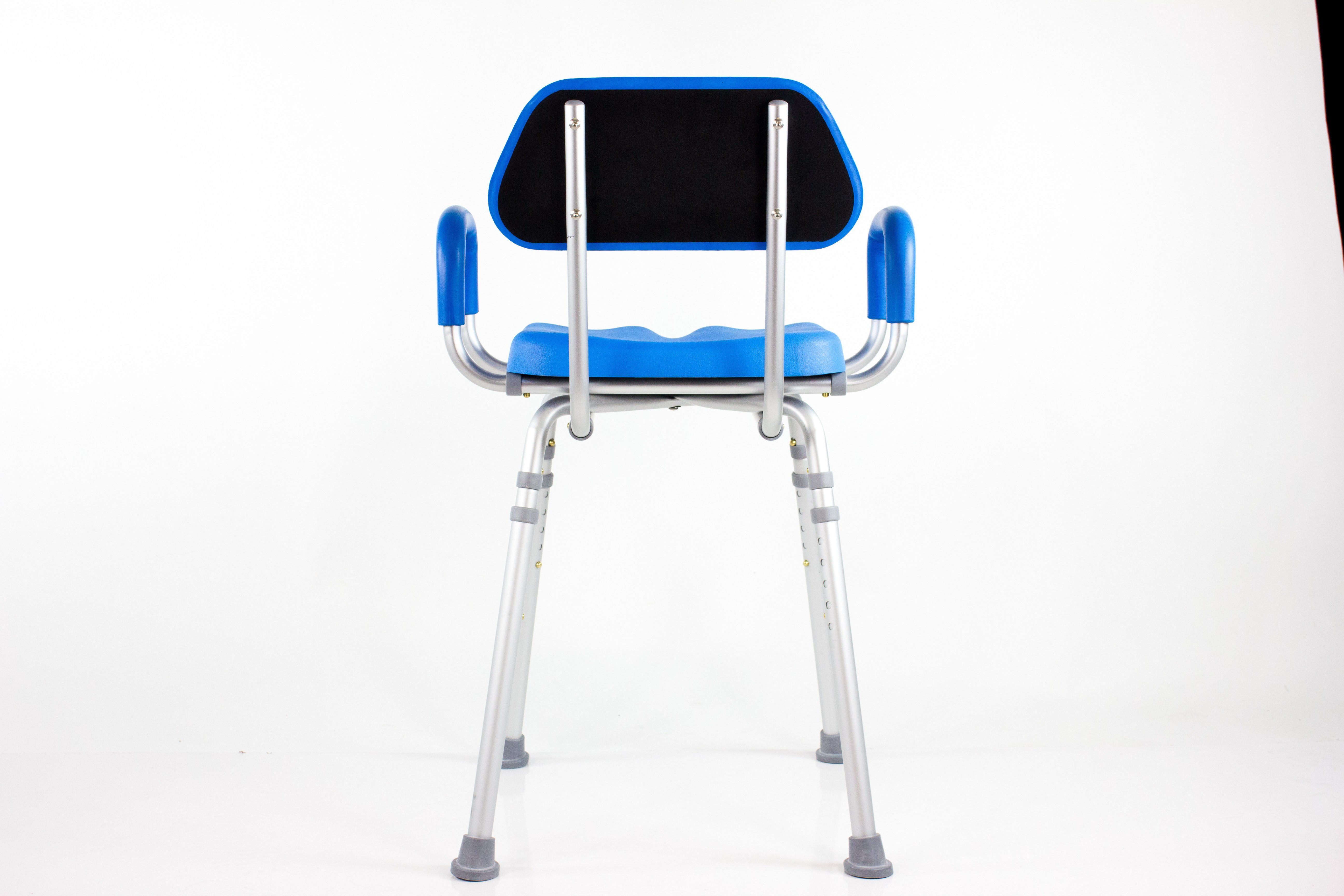 Platinum Health HIP CHAIR APEX - Adjustable Height & Angle Padded Shower Chair for Elderly & Disabled - Non-Slip Bath Seat for Safe Showering & Bathroom Use