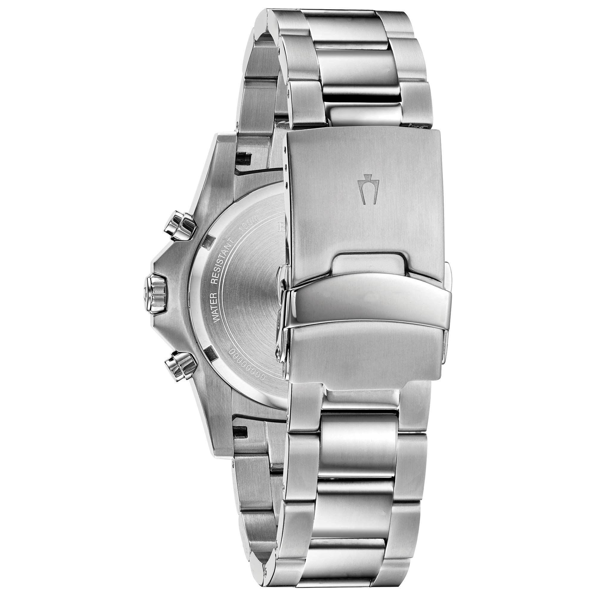 Bulova Men's Classic Sport Chronograph Quartz Watch with Date, Luminous Hands, 100M Water Resistant - Perfect for Swimming, Diving & Everyday Wear | Model 98B326