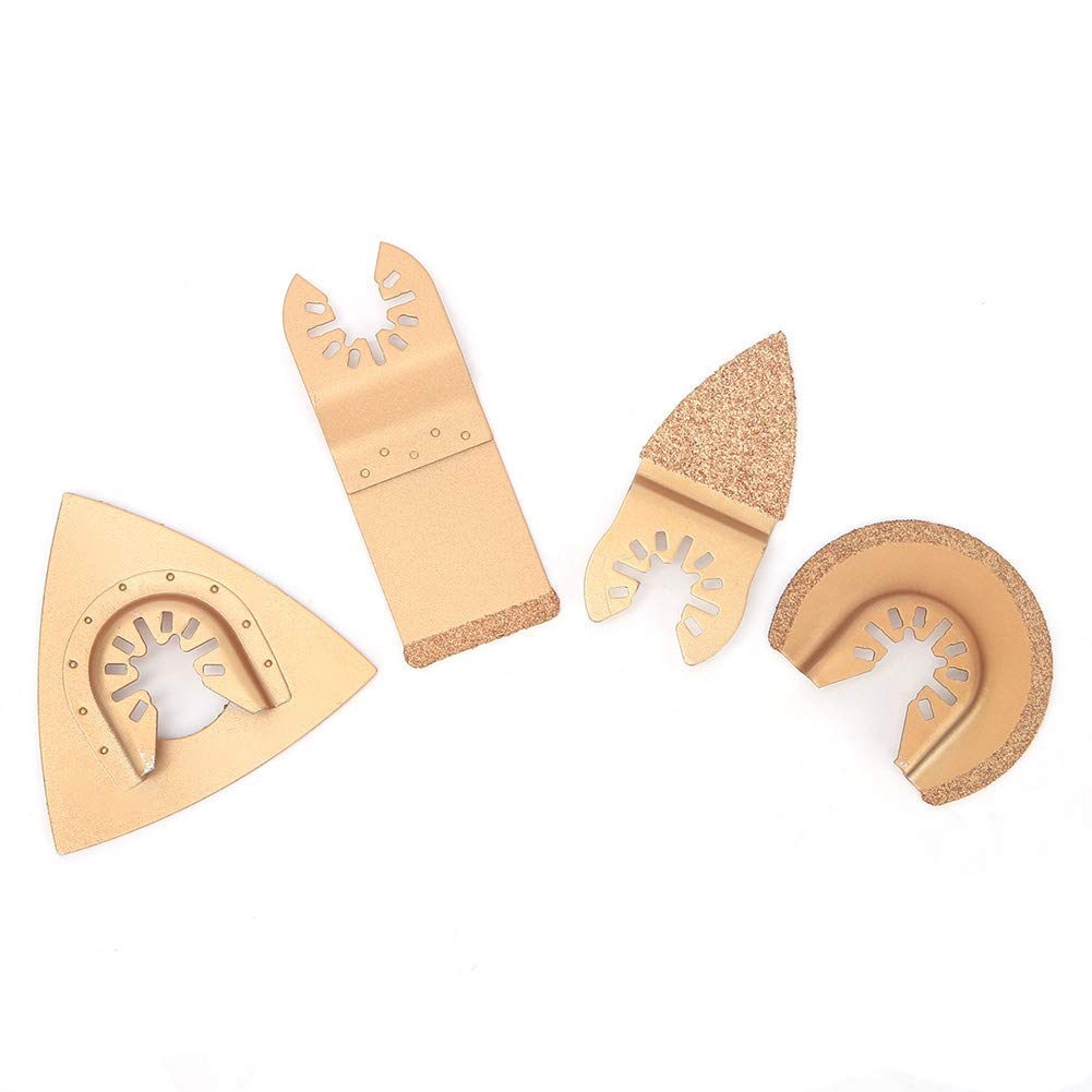 Premium Universal Oscillating Saw Blade Kit - 4Pcs Multi-Tool Blades for Wood Cutting | Compatible with Most Oscillating Tools | Perfect for DIY Projects, Woodworking & Home Renovations