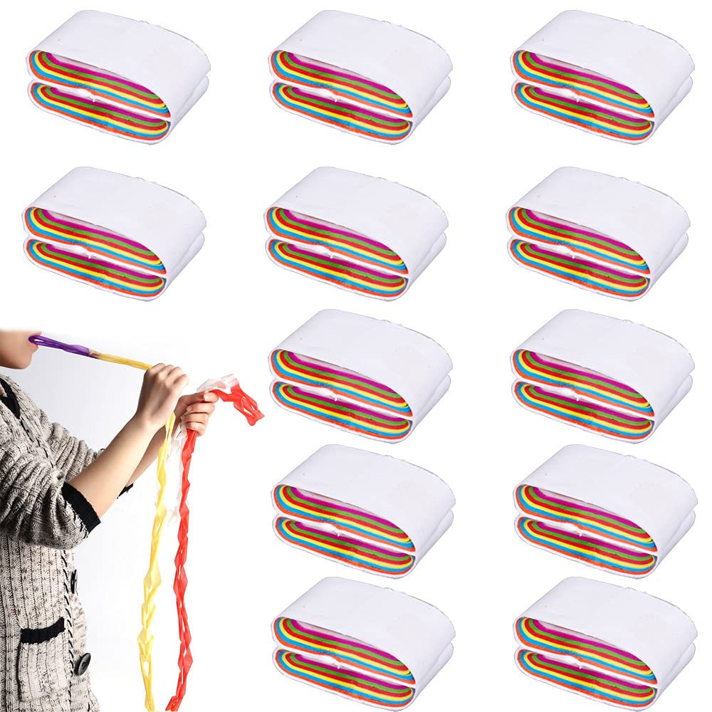 12pcs Funny Vomit Paper Coils - Multicolor Magic Trick Accessories for Stage Illusions & Gimmicks - Perfect for Magic Shows, Halloween Pranks & Party Props (Adults & Teens)