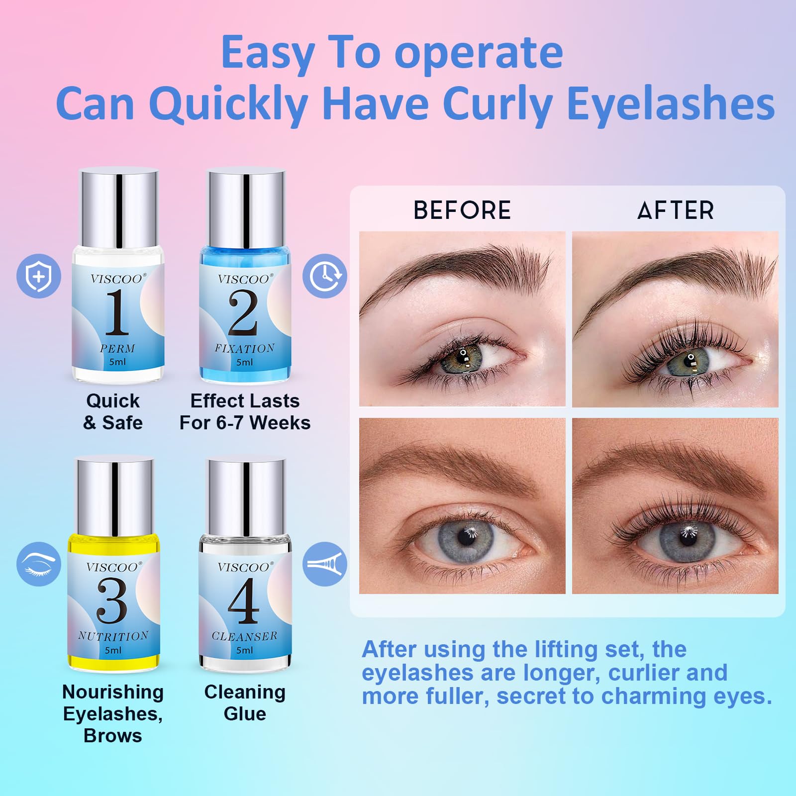 Professional Lash Lift & Brow Lamination Kit - Black Eyelash Perm Set for Beginners & Experts | Safe, Effective DIY Eyelash Enhancement Kit for Home Use & Salon Treatments | Perfect for Natural Lash Boosting & Styling