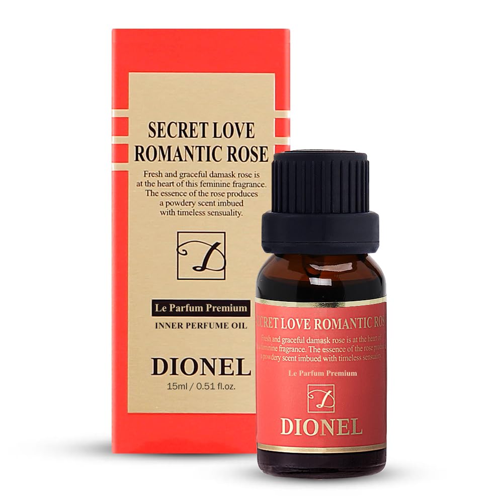 Dionel Secret Love Romantic Rose Perfume Oil for Women - Long-Lasting Feminine Fragrance with Rich Rose Scent (15ml/0.51fl oz) - Perfect for Underwear, Lingerie & Intimate Wear