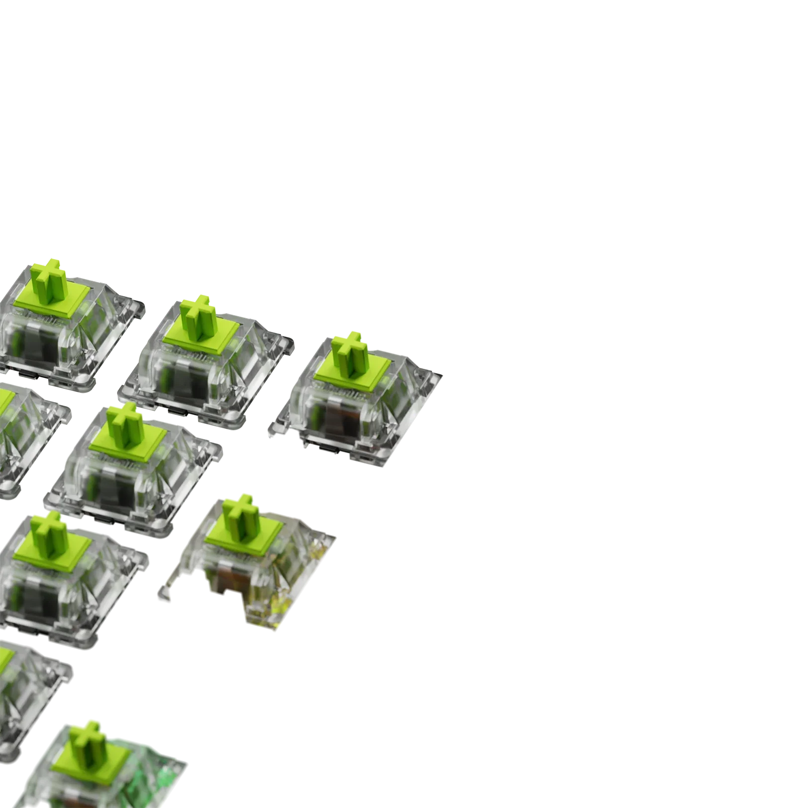 Glorious Raptor Tactile Mechanical Keyboard Switches - MX Compatible, ISO Standard, 100-Pack - Perfect for Gaming, Typing & Custom Keyboard Builds
