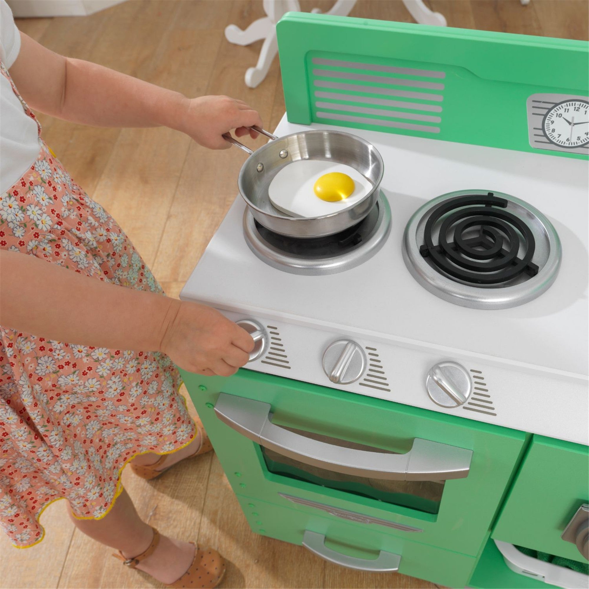 KidKraft Homestyle 2-Piece Wooden Play Kitchen Set for Toddlers - Pretend Play Toy for Kids Ages 3+ | Perfect for Indoor Playrooms, Daycares & Birthday Gifts