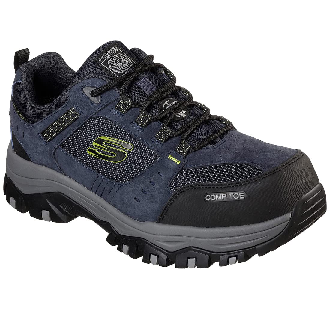 Skechers Men's Greetah Construction Shoes - Non-Slip Work Shoes for Men with Comfortable Cushioning | Ideal for Construction Workers, Warehouse & Outdoor Labor