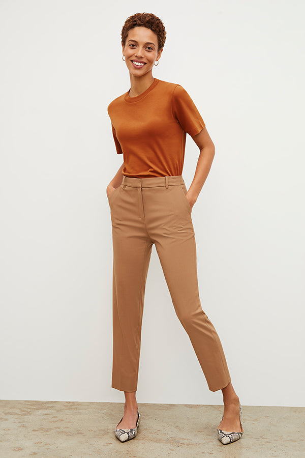 Mejia Washable Wool Twill Pants in Camel Color - Comfortable & Durable Trousers for Office, Travel & Casual Wear
