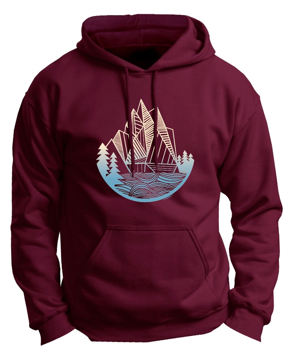Cool Mountain Gifts Geometric Mountain Bike Hoodie - Premium Unisex Sweatshirt for Cycling Enthusiasts | Perfect for Outdoor Adventures & Casual Wear