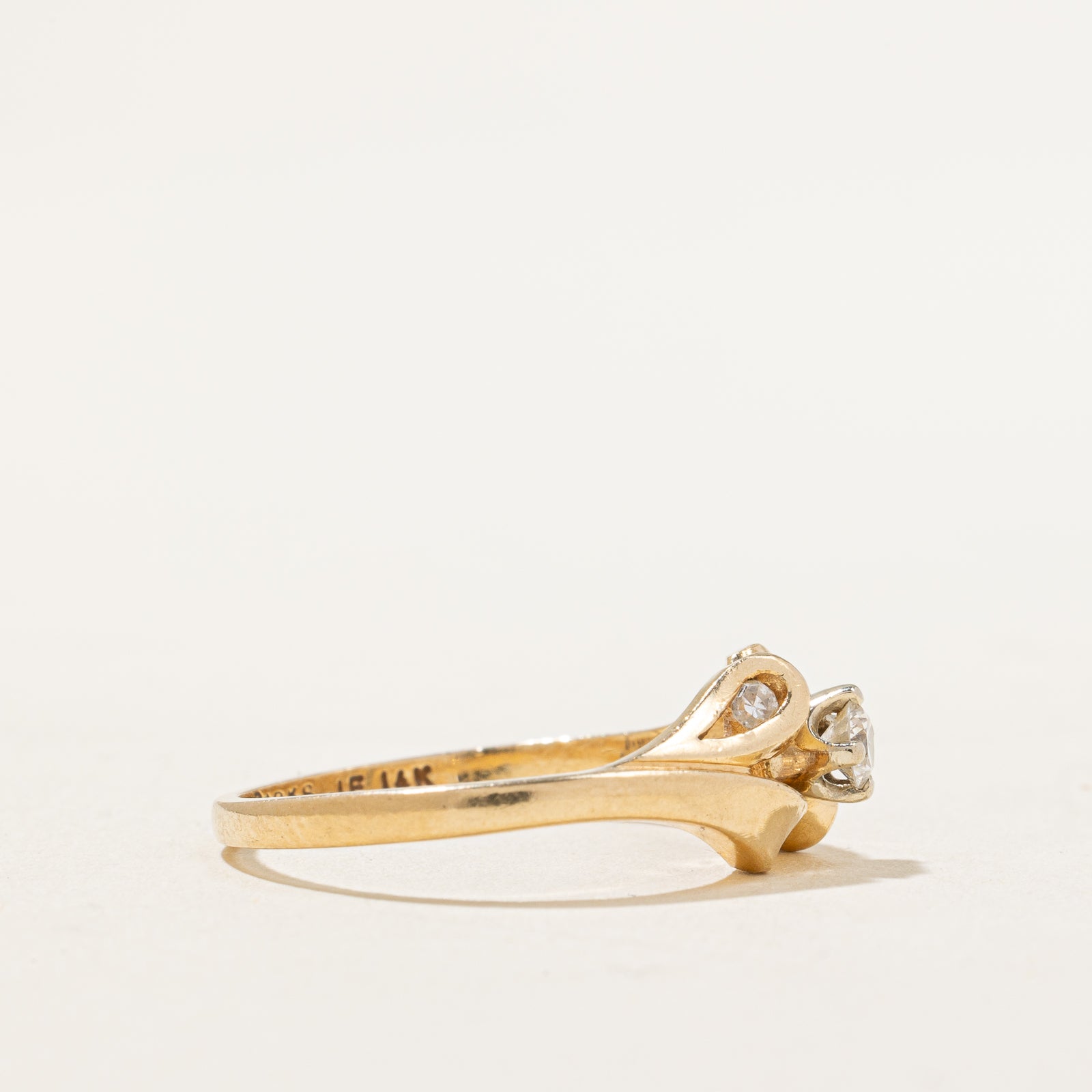 Diamond Abstract Ring for Women | 0.14ctw Genuine Diamond | Size 6 | Elegant Wedding, Anniversary & Party Jewelry Gift