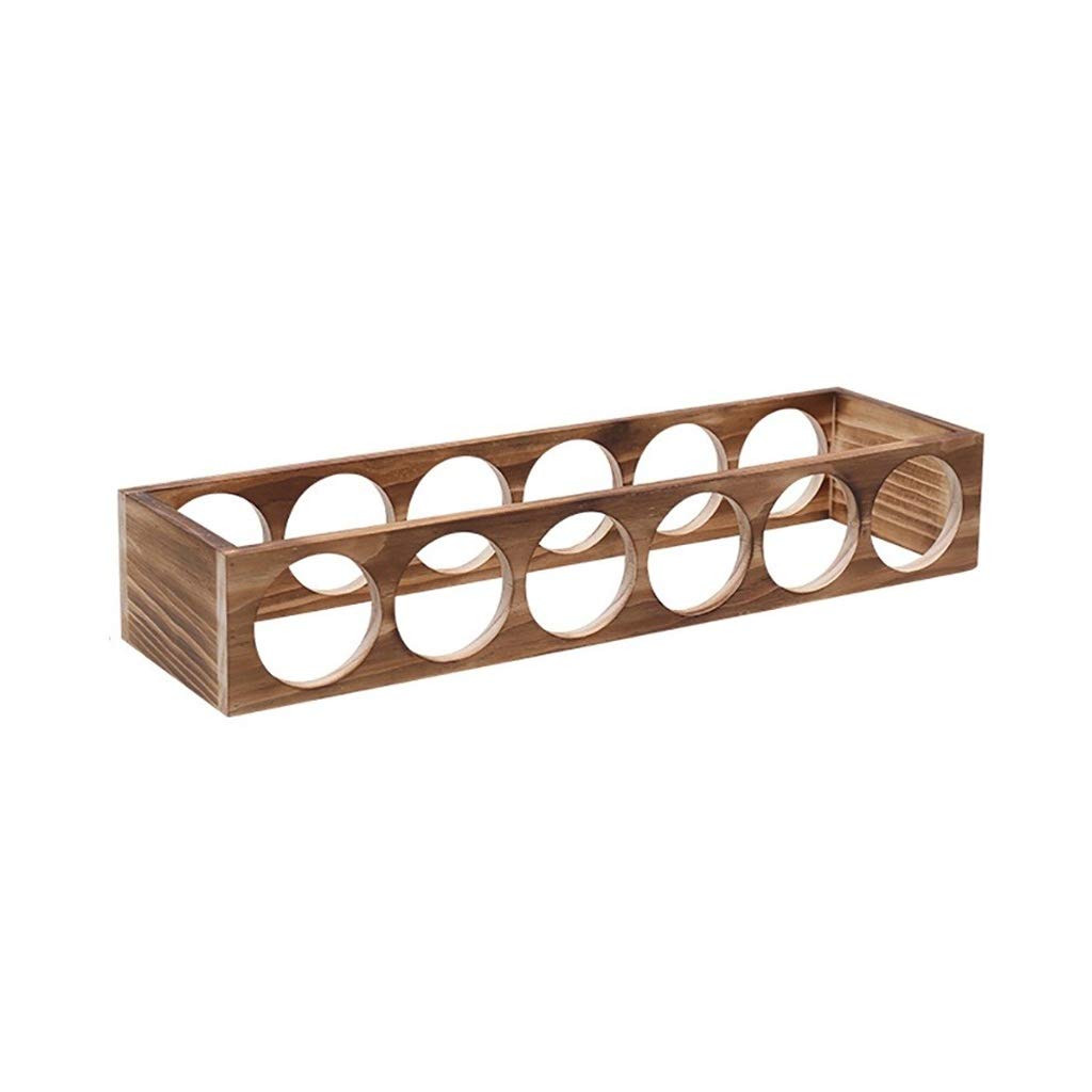 FPigSHS Stackable Solid Wood Wine Rack - Holds 6 Bottles | Modern Wine Storage Shelf & Display Stand for Kitchen, Bar, Dining Room, or Cellar Organization