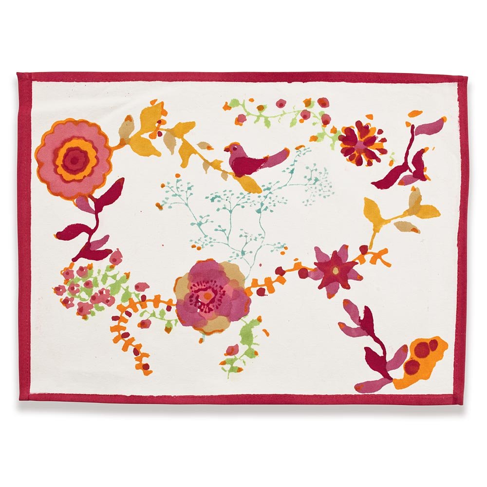 Eco-Friendly Couleur Nature Placemats Set of 6 - 15x18 Inches Multicolor Treetop Design for Dining Table Decor | Perfect for Home, Kitchen, and Outdoor Picnics
