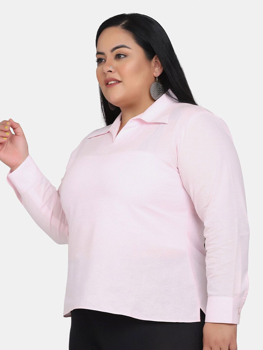 Soft & Breathable Cotton Linen Top for Women - Baby Pink Summer Blouse | Perfect for Casual Outings, Beach Vacations & Boho Style Outfits
