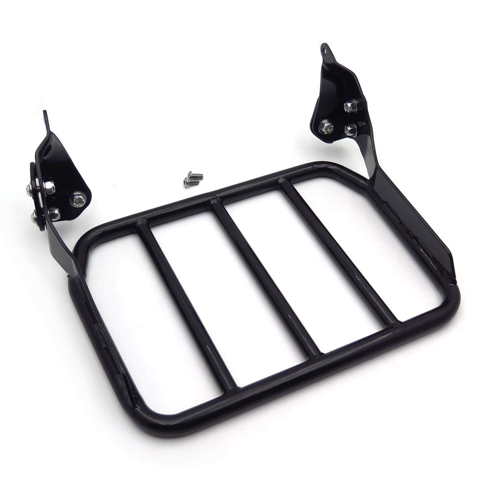 Black Sport Luggage Rack for 2018-2020 Harley Davidson Fat Boy & Breakout - Heavy Duty Motorcycle Sissy Bar Accessory for Road Trips & Touring