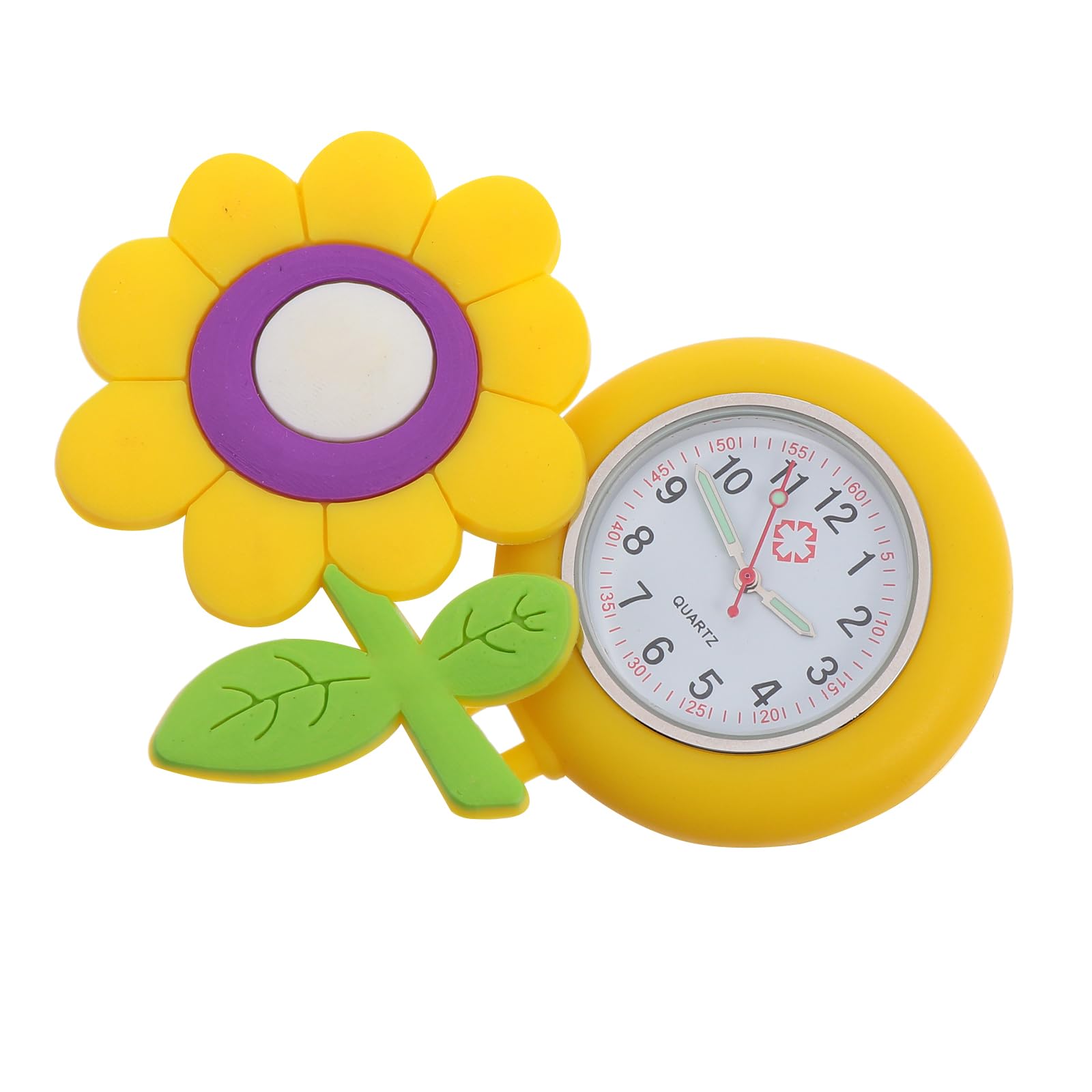 Retractable Nurse Watch with Luminous Hands - Cute Sunflower Design for Nurses & Medical Professionals