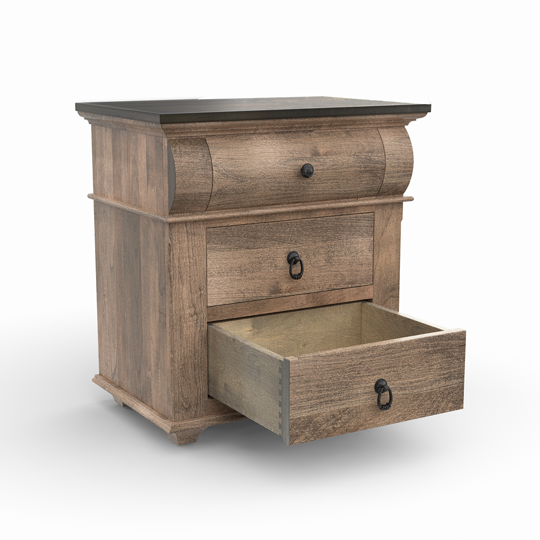 Bartlett Island Nightstand - Modern Wood Bedside Table with Drawer for Bedroom, Living Room, or Guest Room - Perfect for Storage and Stylish Home Decor