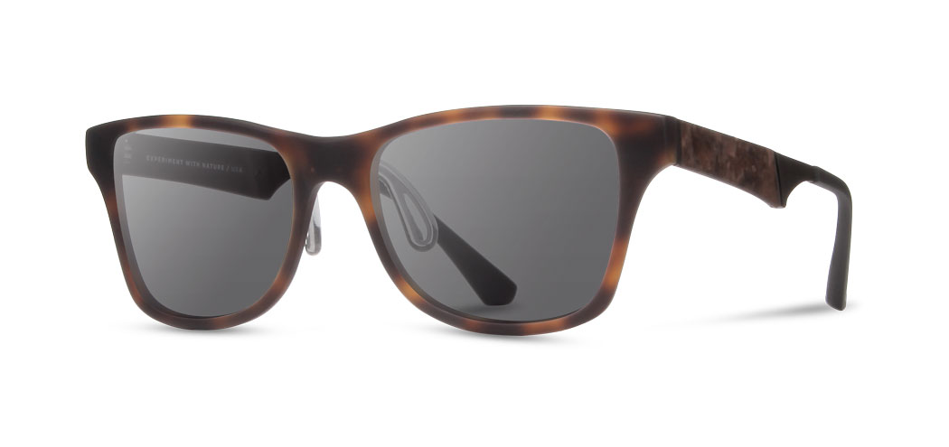 Shwood Canby ACTV Sunglasses - Matte Brindle/Elm Frame with Grey Polarized Lenses - UV Protection for Outdoor Sports & Driving